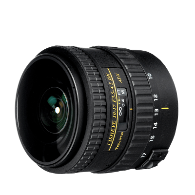 Tokina fisheye AT-X 10-17mm f/3.5-4.5 (per Canon)