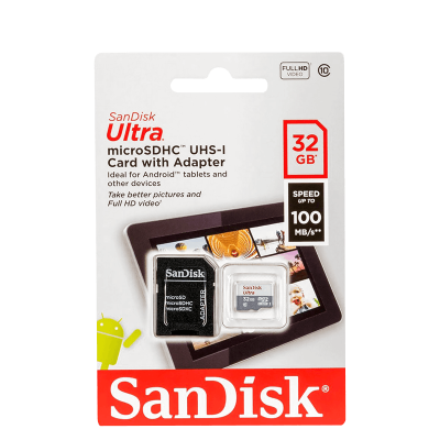 SanDisk MicroSDHC Ultra 32GB class 10 UHS-I + adattatore