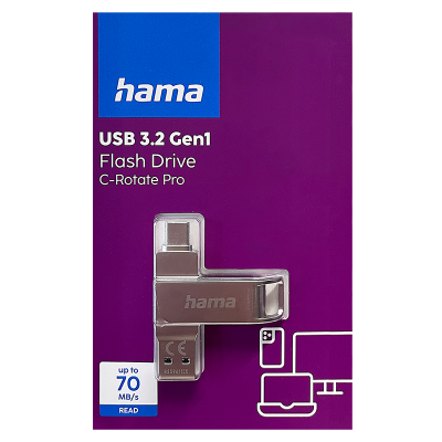 Hama C-Rotate Pro – chiavetta con USB-C e USB-A (varie capacità) Hama C-Rotate Pro – chiavetta con USB-C e USB-A (varie capacità)