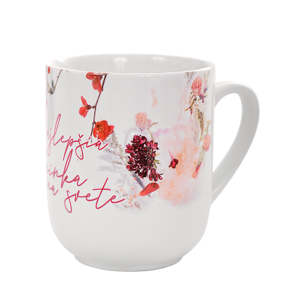 Tazza bianca con foto e fondo arrotondato 300 ml