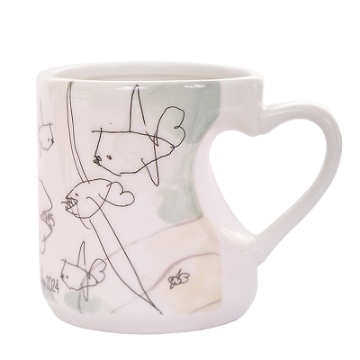 Tazza in ceramica con foto e dettaglio a cuore 280 ml